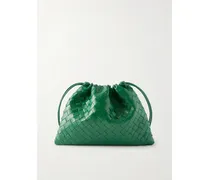 Dustbag Small Intrecciato Leather Pouch - Green
