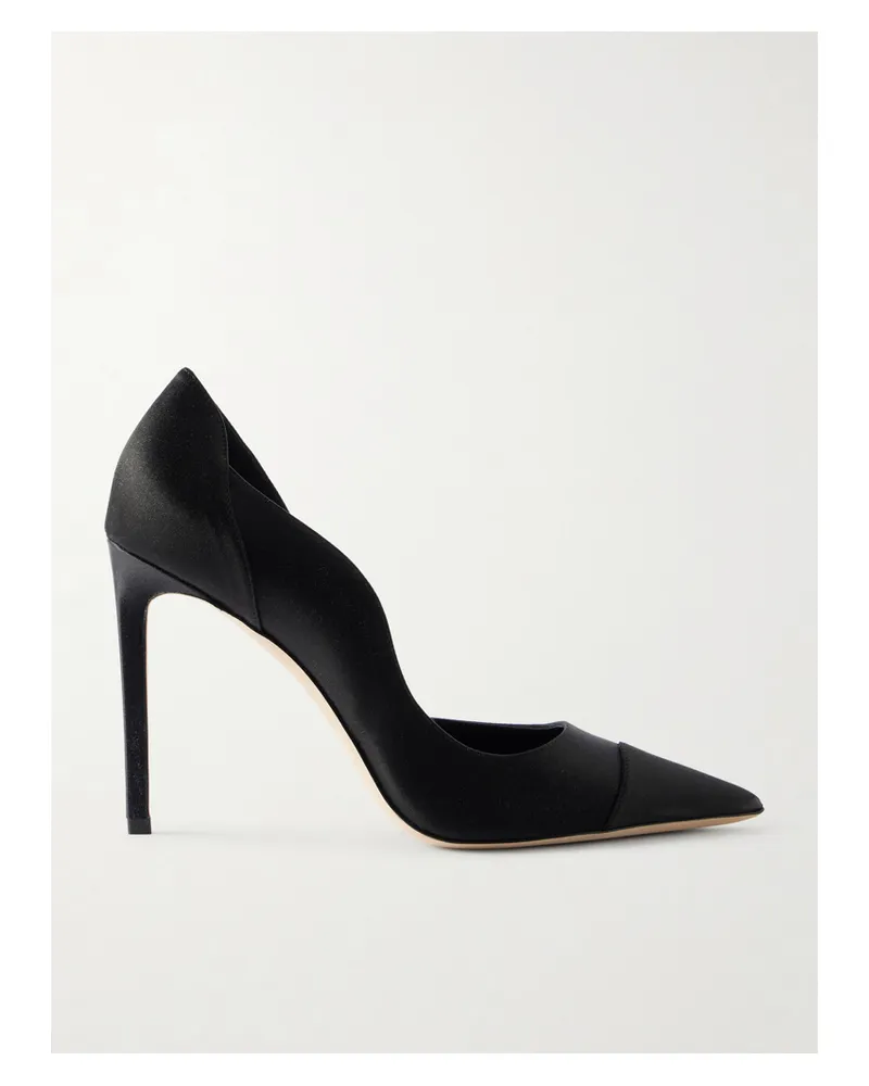 Jimmy Choo Brigitte 100 Pumps Aus Satin - Schwarz Schwarz