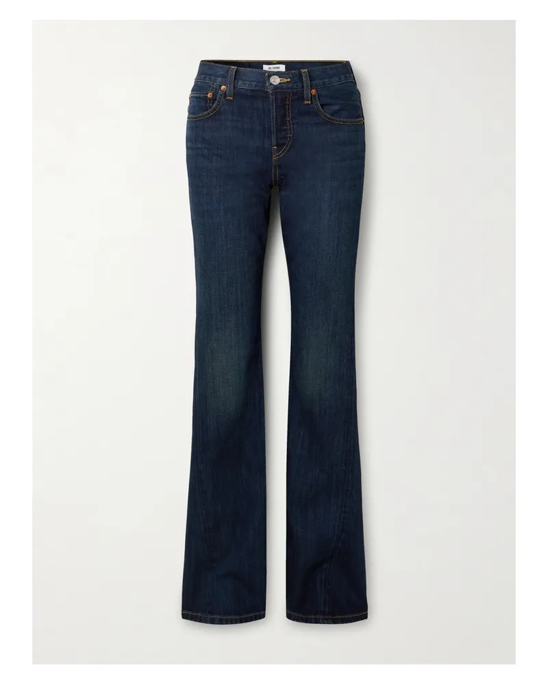 RE/DONE Twisted Mid-rise Bootcut Jeans - Blue Blue