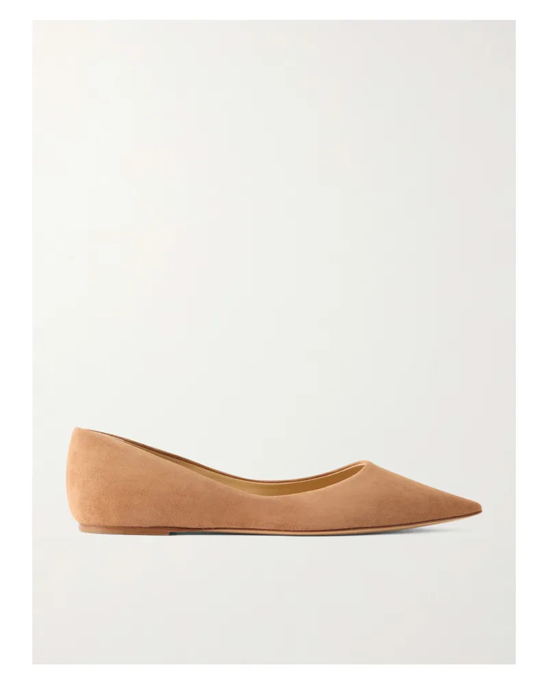Gabriela Hearst Devil Suede Ballet Flats - Neutrals Neutrals