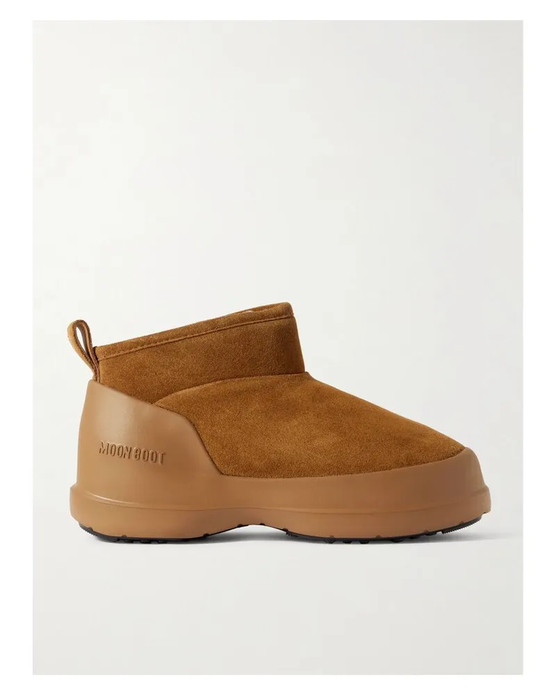 Moon Boot Luna Low Schneestiefel Aus Veloursleder - Braun Braun