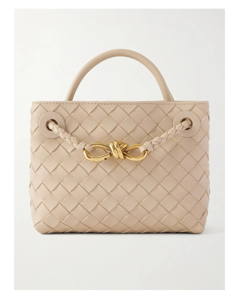 Bottega Veneta Andiamo Small Intrecciato Leather Tote - Neutrals Neutrals