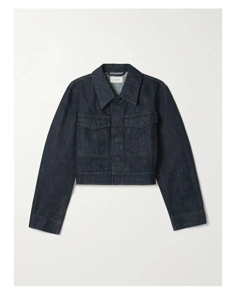 Christophe Lemaire Verkürzte Jeansjacke - Blau Blau