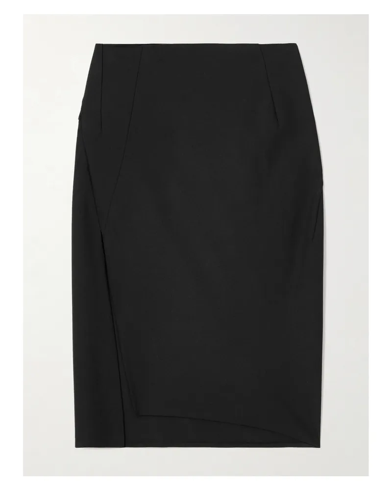 Versace Midirock Aus Einer Wollmischung - Schwarz Schwarz