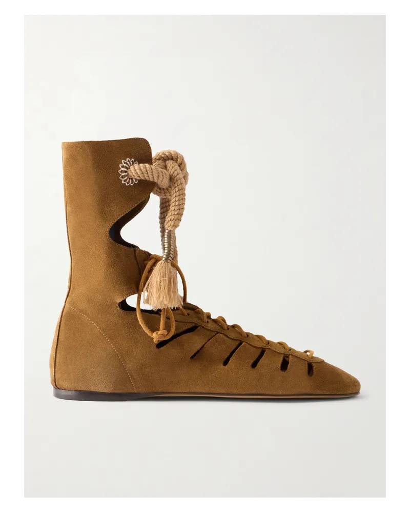 Isabel Marant Liade Suede Ankle Boots - Brown Brown