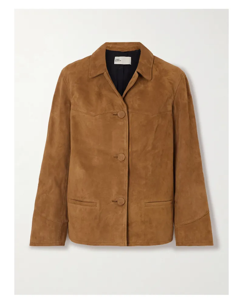 Tory Burch Blazer Aus Veloursleder - Braun Braun