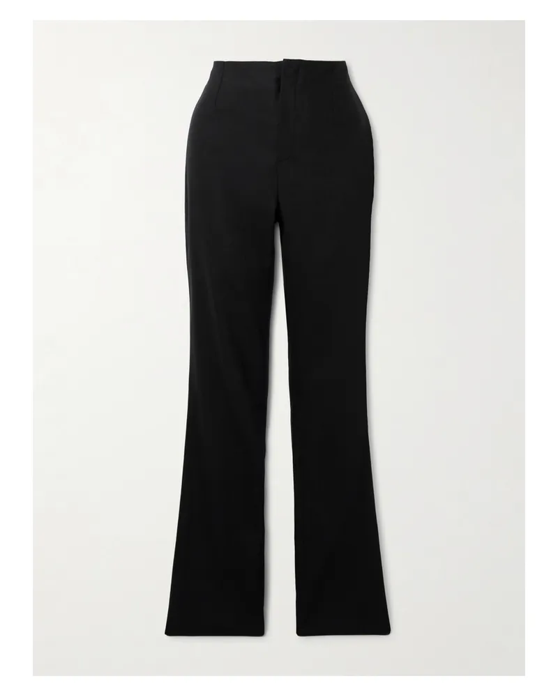 FRANKIE Shop Morrison Hose Mit Geradem Bein Aus Einer Wollmischung - Schwarz Schwarz
