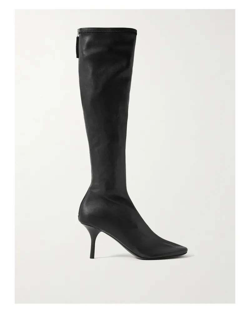 Acne Studios Kniehohe Stiefel Aus Leder - Schwarz Schwarz