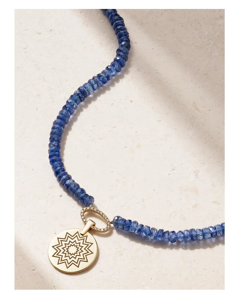Diane Kordas Kette Mit Kyaniten, Diamanten Und Details Aus 14 Karat Gold Gold