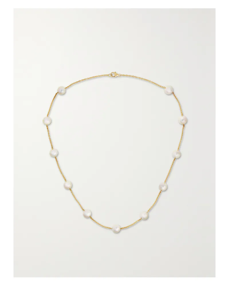 Mikimoto 18-karat Gold Pearl Necklace - White White
