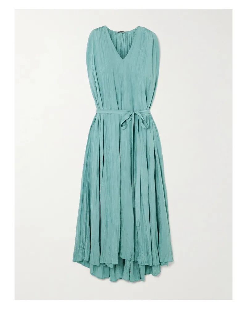 Joseph Martini Midikleid Aus Habutai-seide Mit Bindegürtel - Blau Blau