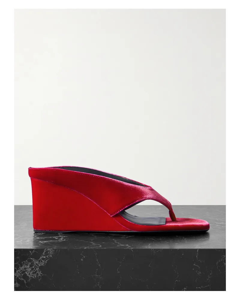 Alaïa Tong 75 Wedges Aus Samt - Pink Pink
