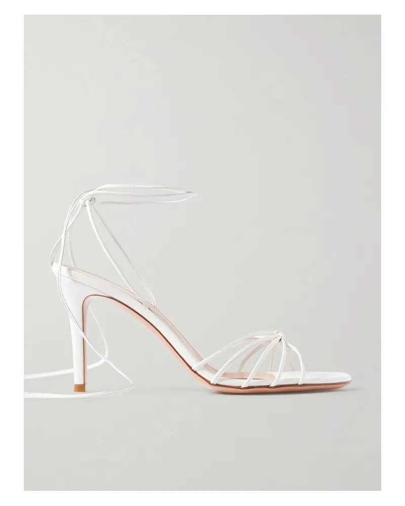 Gianvito Rossi Gwyneth 85 Sandalen Aus Leder - Weiß Weiß