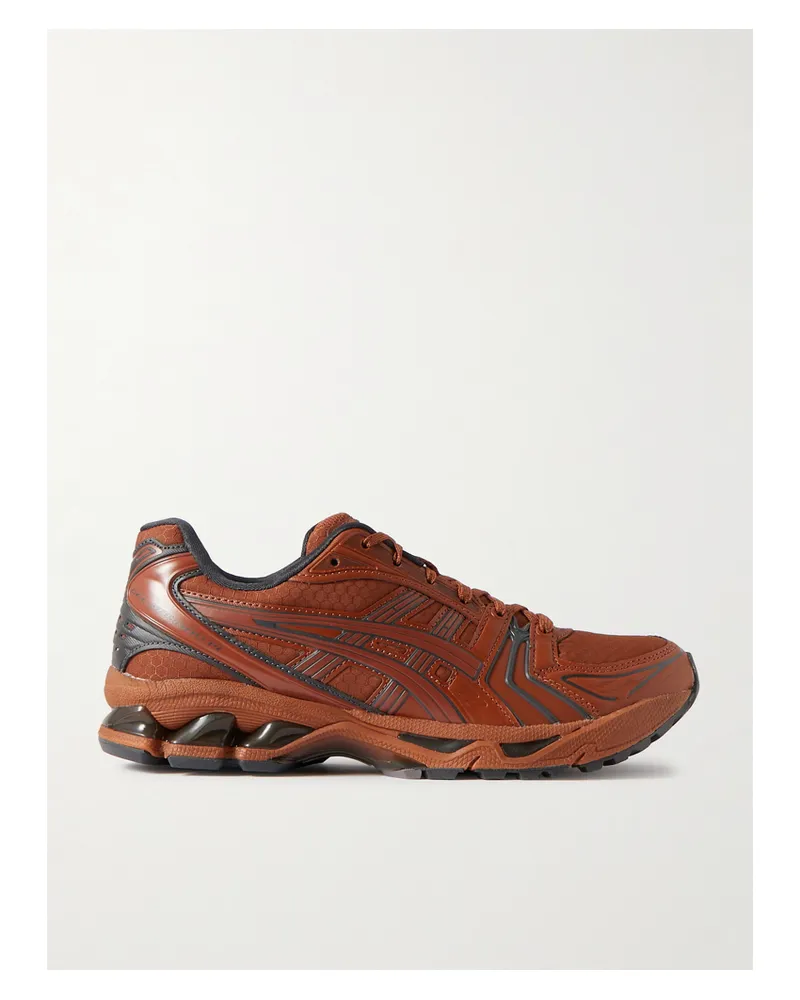 Asics Gel-kayano 14 Sneakers Aus Ripstop Und Kunstleder Mit Gummibesätzen - Braun Braun