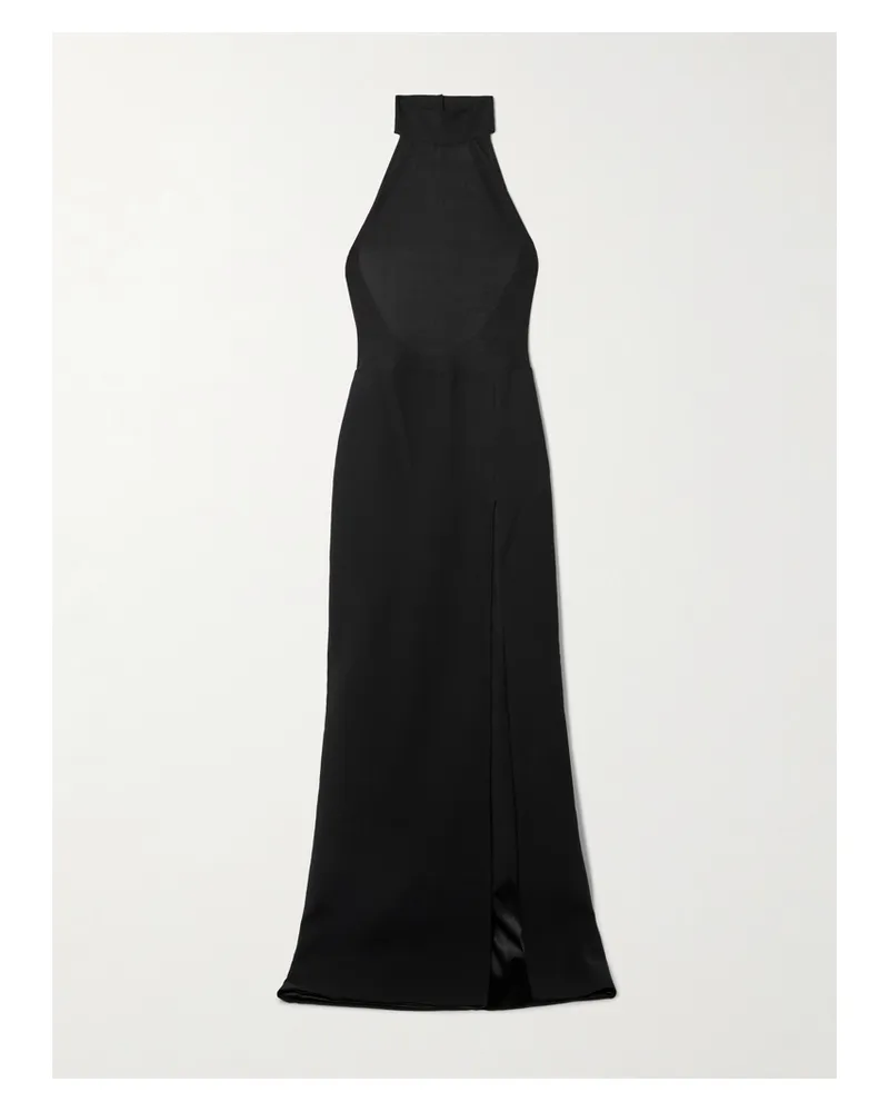 The New Arrivals Ilkyaz Ozel Nina Neckholder-robe Aus Jersey - Schwarz Schwarz