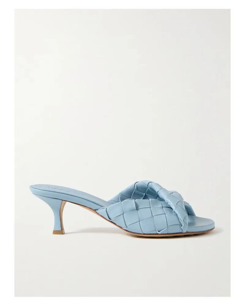 Bottega Veneta Blink Mules Aus Intrecciato-leder Mit Twist-detail - Blau Blau