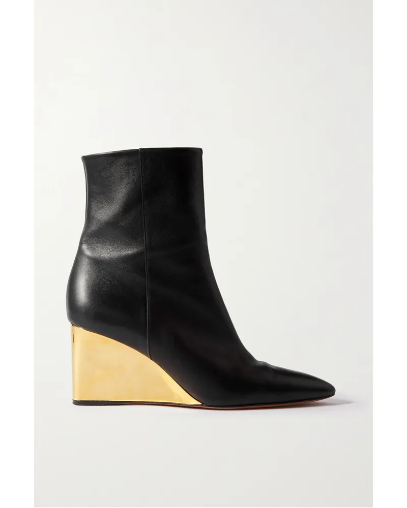 Chloé Net Sustain Rebecca Ankle Boots aus Leder Schwarz