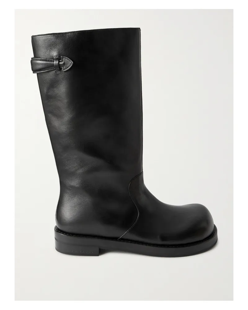 Acne Studios Beshay Kniehohe Stiefel Aus Leder - Schwarz Schwarz