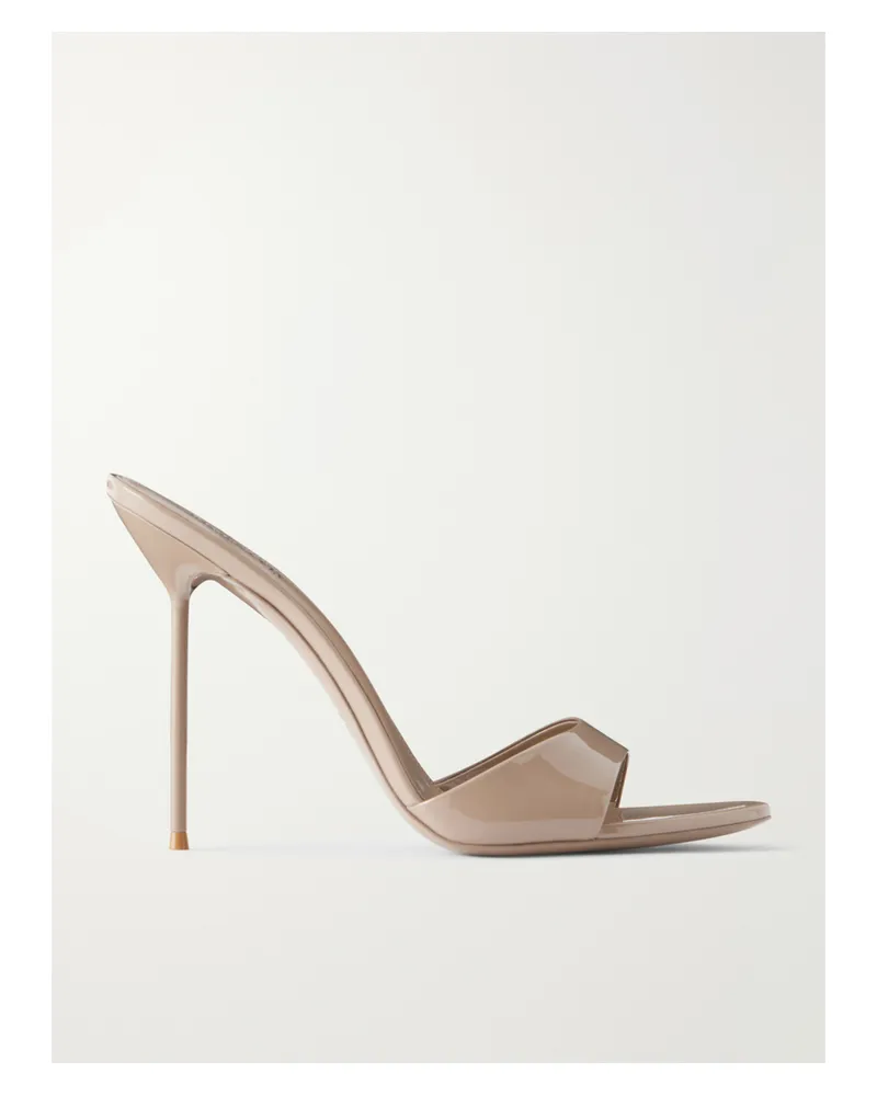 Paris Texas Lidia Patent-leather Mules - Brown Brown