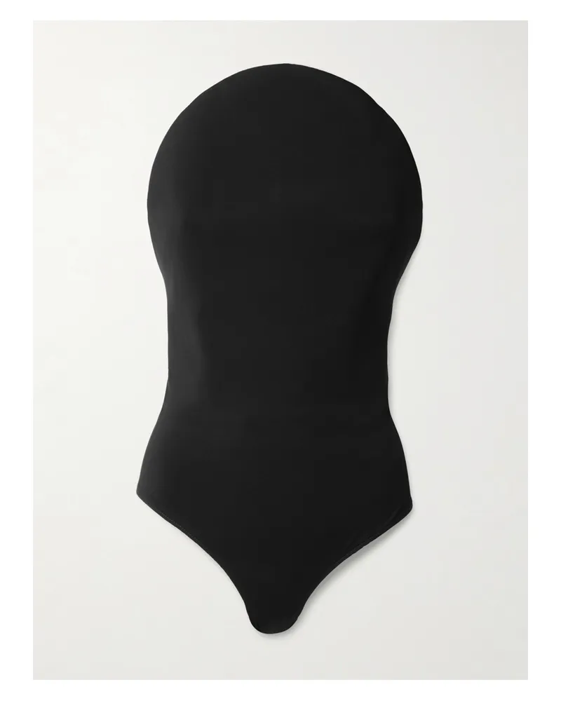 Alaïa Strapless Jersey Bodysuit - Black Black
