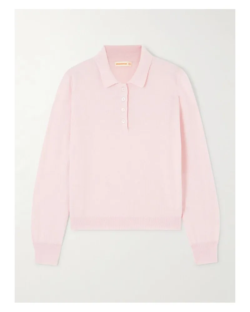 &Daughter Aoife Pullover Aus Einer Kaschmir-baumwollmischung Mit Polokragen - Pink Pink