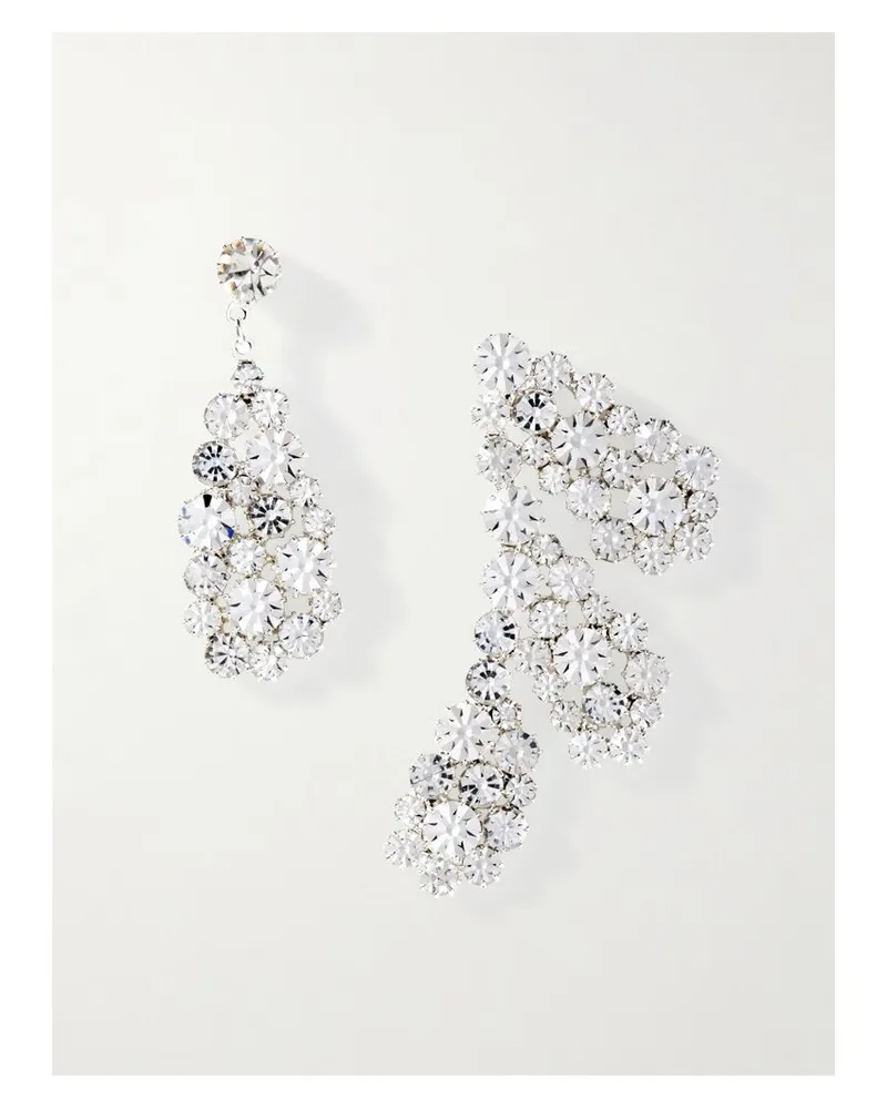 Magda Butrym Silberfarbene Ohrringe Mit Kristallen Silber