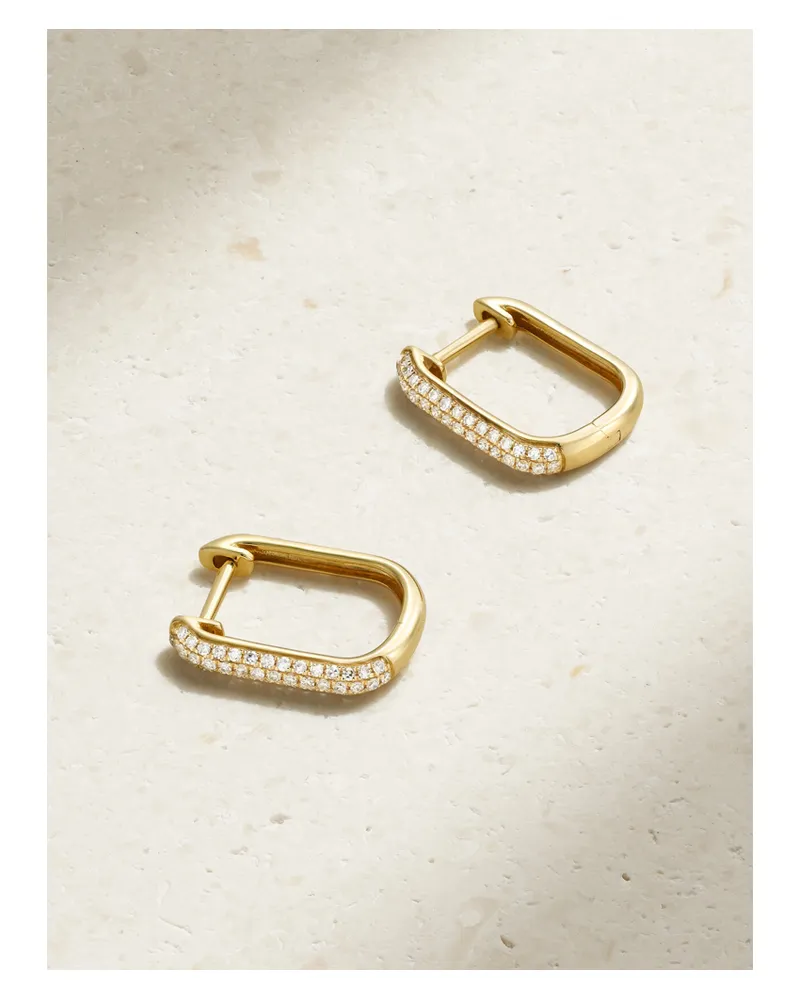 Roxanne First Creolen Aus 14 Karat Gold Mit Diamanten Gold