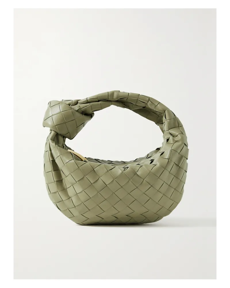 Bottega Veneta Jodie Mini Knotted Intrecciato Leather Tote - Green Green