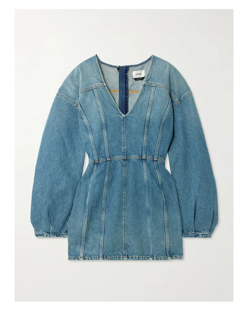 Haikure Darly Minikleid Aus Denim - Blau Blau