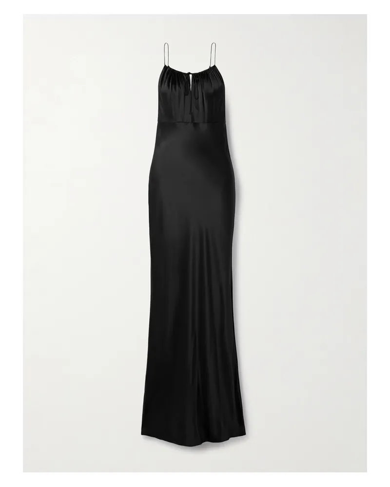 Nili Lotan Ardelle Robe Aus Seiden-charmeuse - Schwarz Schwarz