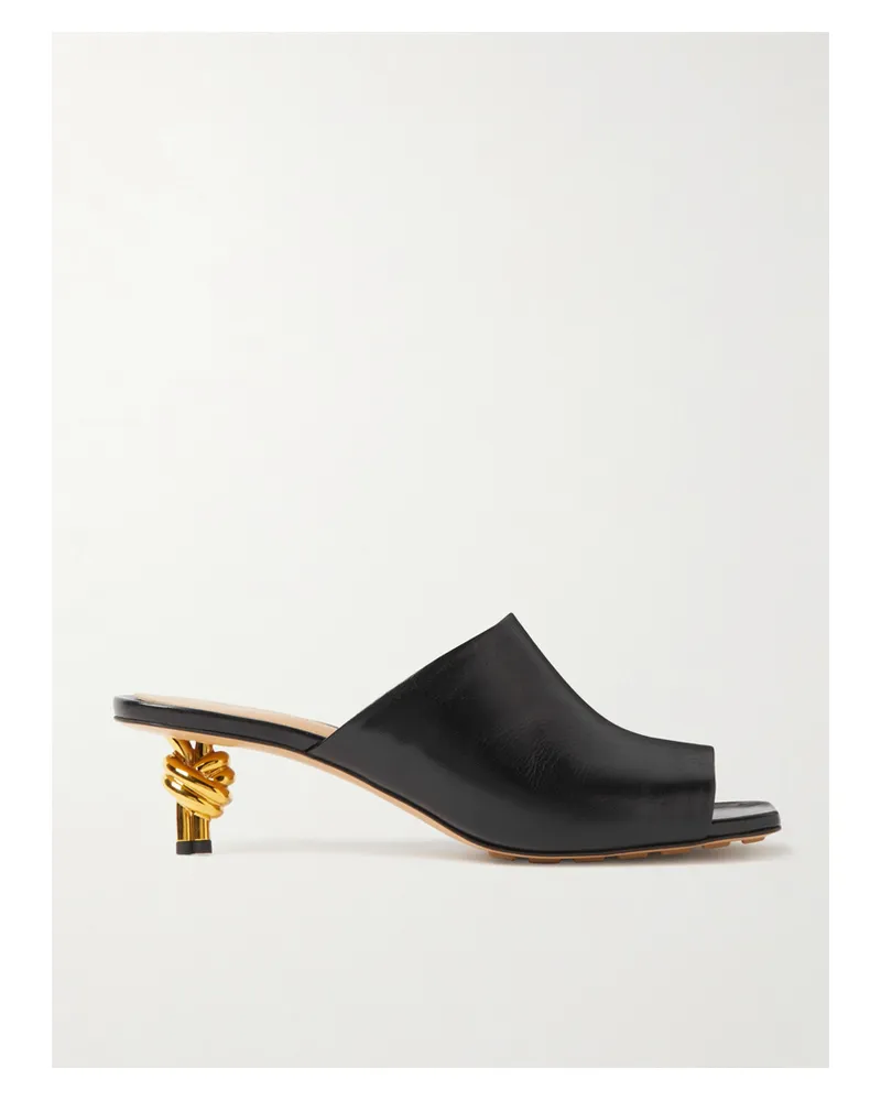 Bottega Veneta Knot Leather Mules - Black Black