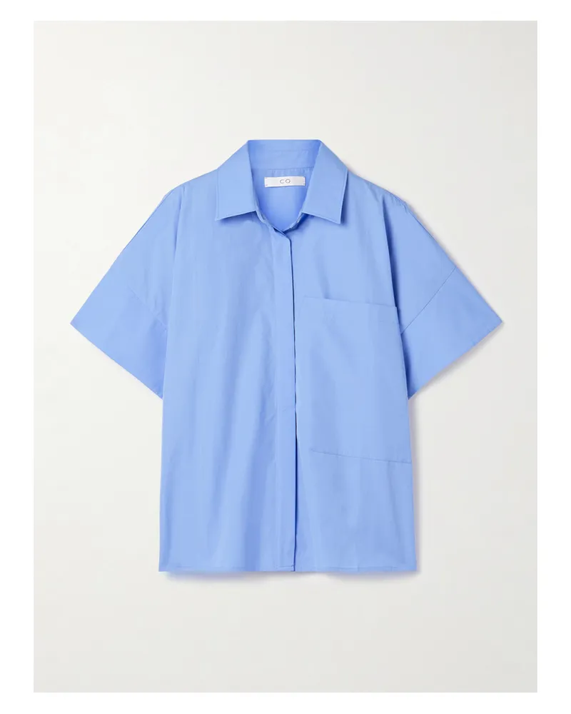 Co Hemd Aus Baumwollpopeline - Blau Blau