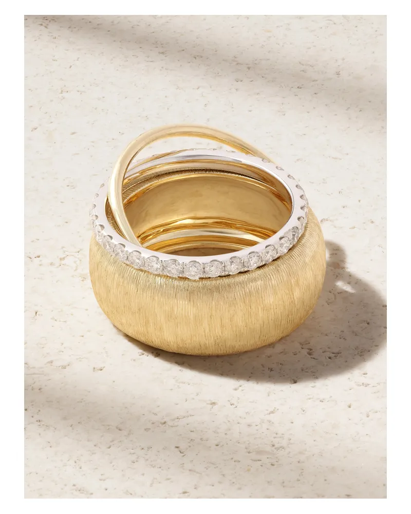 Yvonne Léon Un Deux Trois Ring Aus 9 Karat Gelb- Und Weißgold Mit Diamanten Gold