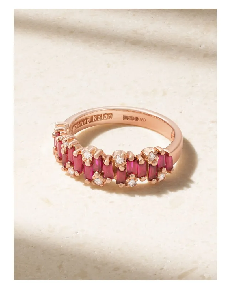 Suzanne Kalan Ring Aus 18 Karat Roségold Mit Rubinen Und Diamanten Gold