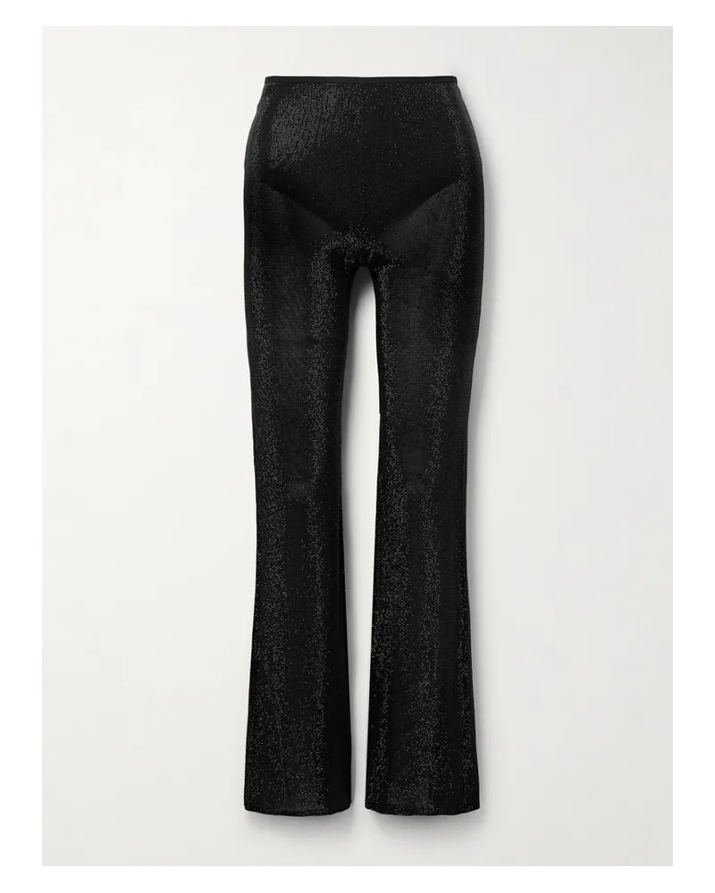 Alexander Wang Schlaghose Aus Jersey Mit Kristallen - Schwarz Schwarz