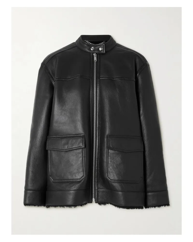 Anine Bing Henry Jacke Aus Shearling - Schwarz Schwarz