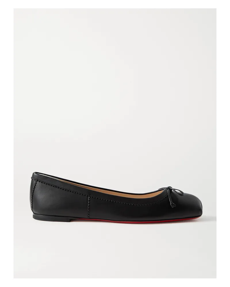Christian Louboutin Mamadrague Leather Ballet Flats - Black Black