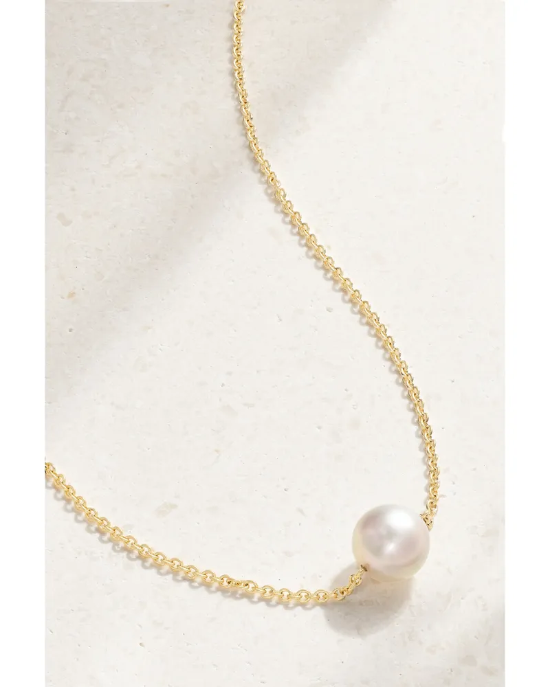 Mikimoto 18-karat Gold Pearl Necklace - White White