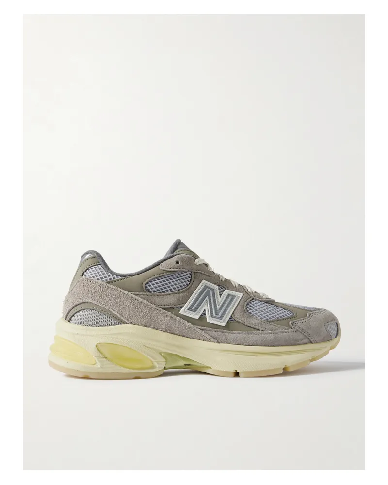 New Balance 2010 Gray Days Sneakers Aus Mesh Mit Besätzen Aus Gummi Und Veloursleder - Grau Grau