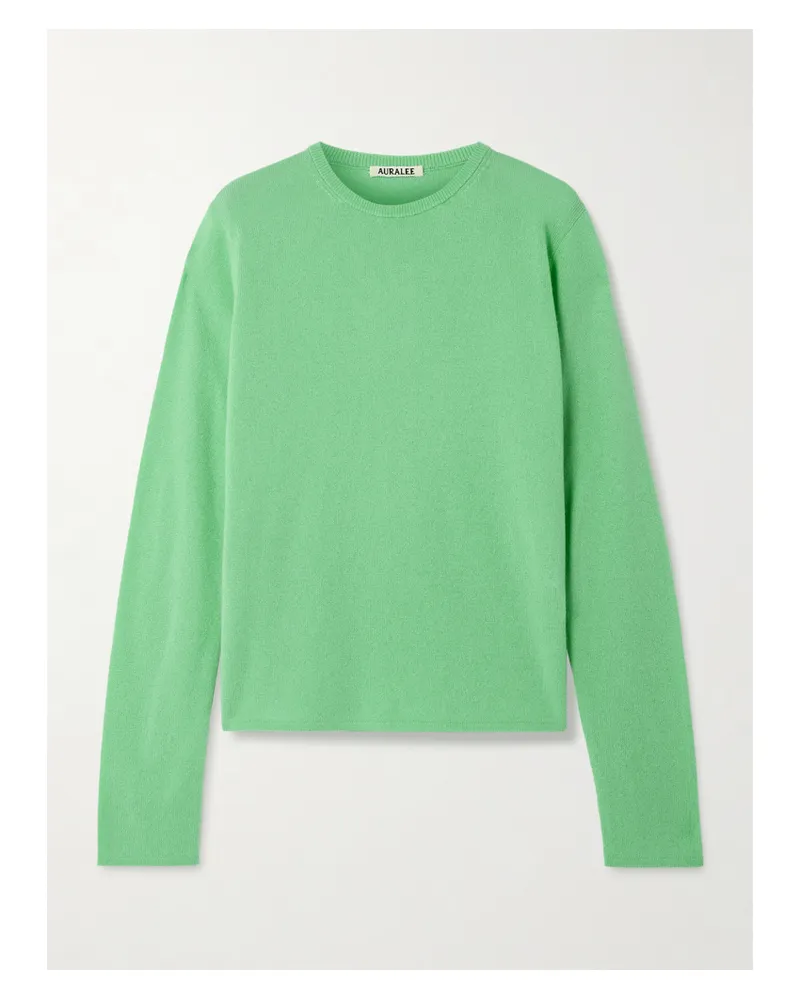 AURALEE Pullover Aus Einer Kaschmir-seidenmischung - Grün Grün