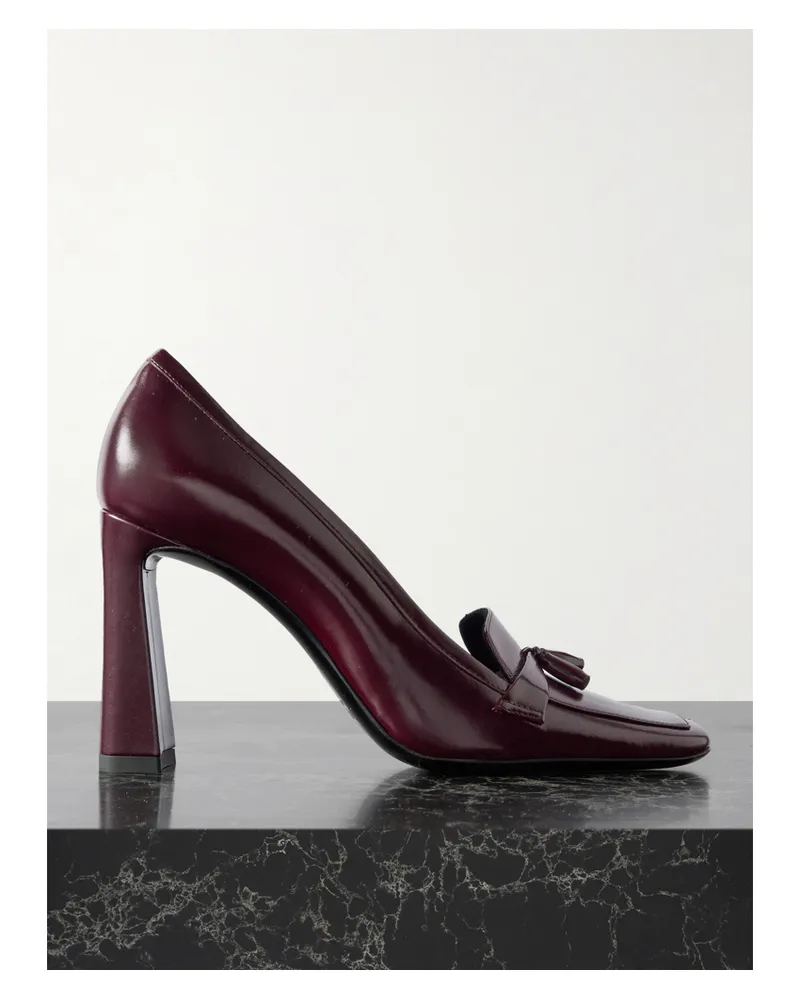 Saint Laurent Chloé 90 Tasseled Leather Pumps - Brown Brown