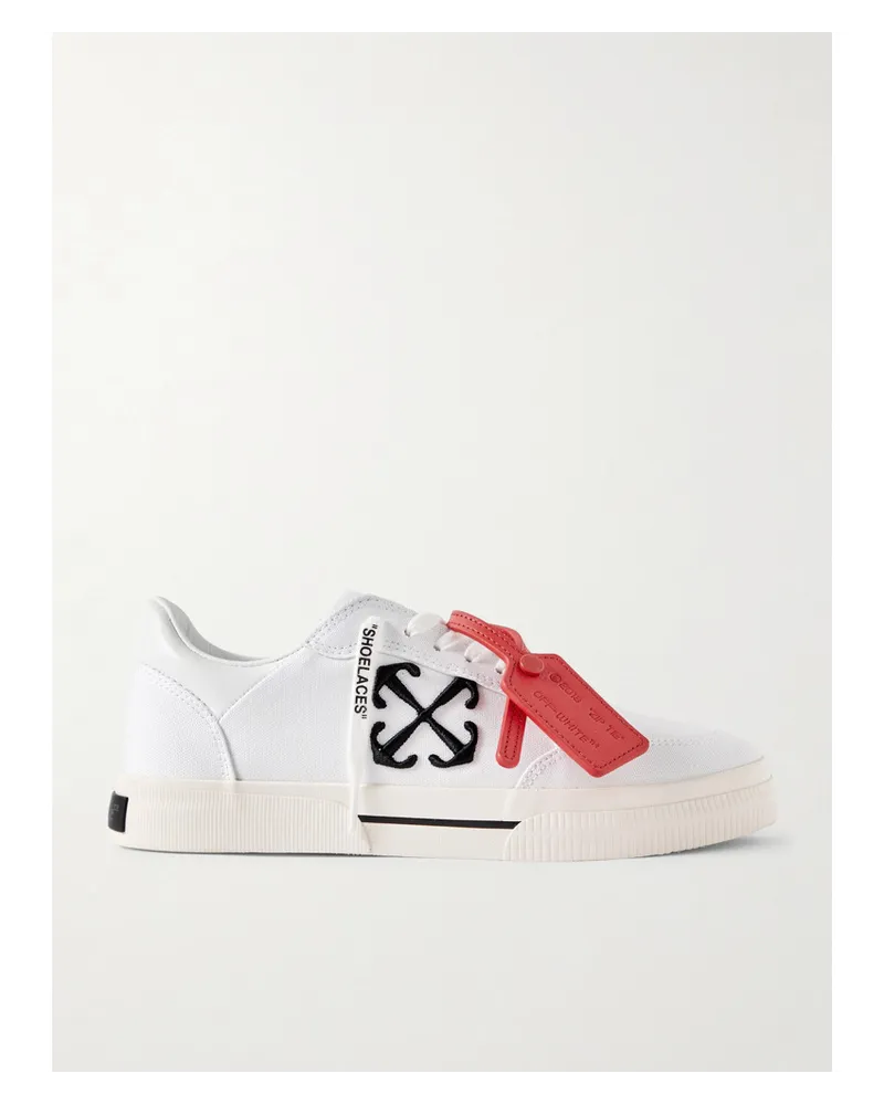 OFF-WHITE Low Vulcanized Sneakers aus Canvas Weiß