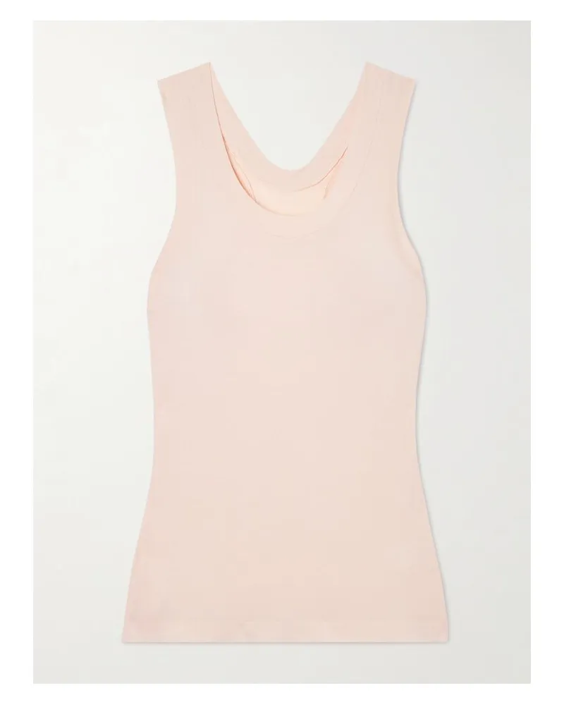 Norma Kamali Racer Tanktop Aus Stretch-jersey - Pink Pink