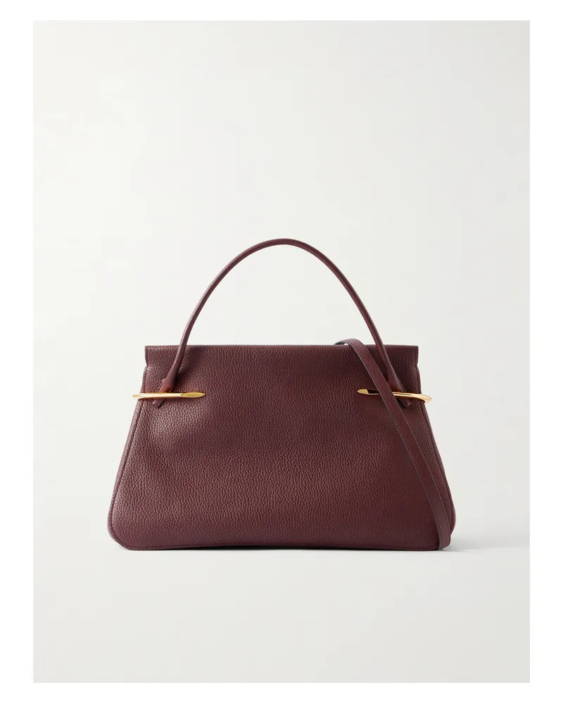 Givenchy Pinch Large Embellished Textured-leather Shoulder Bag - Brown Brown