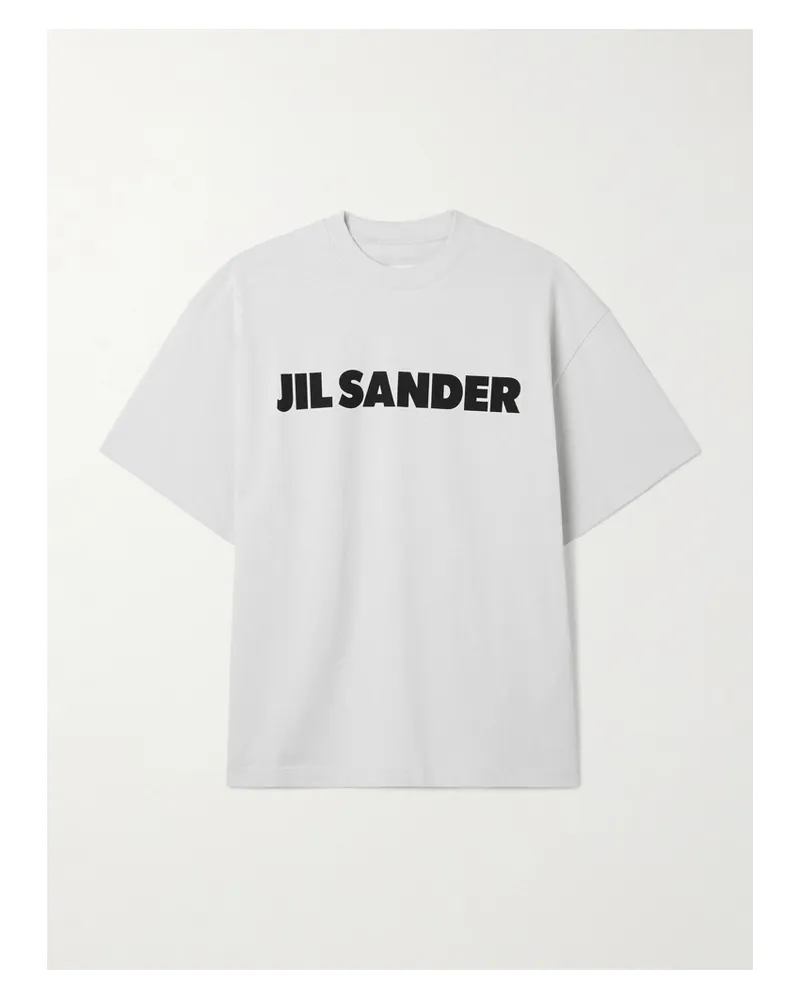 Jil Sander Printed Cotton-jersey T-shirt - Gray Gray