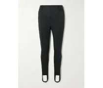 Wool-blend Twill Leggings - Gray
