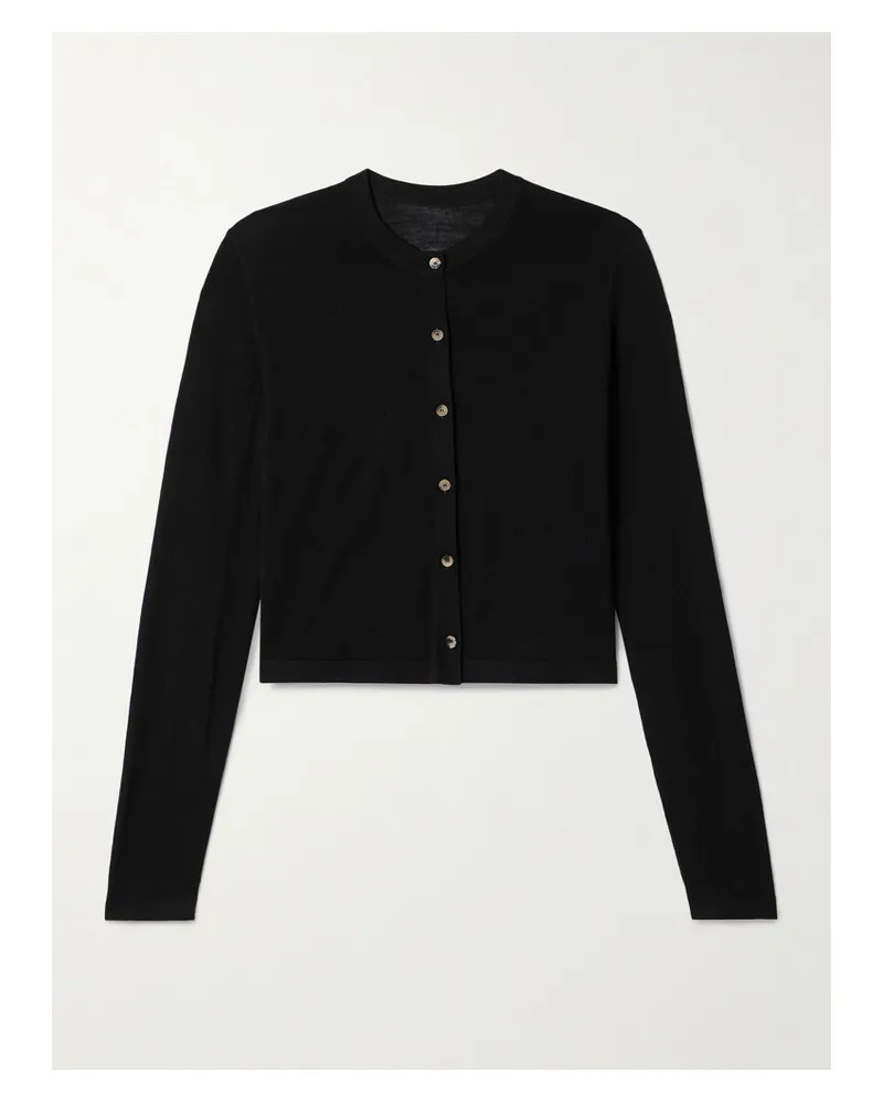KHAITE Brieta Cardigan Aus Merinowolle - Schwarz Schwarz