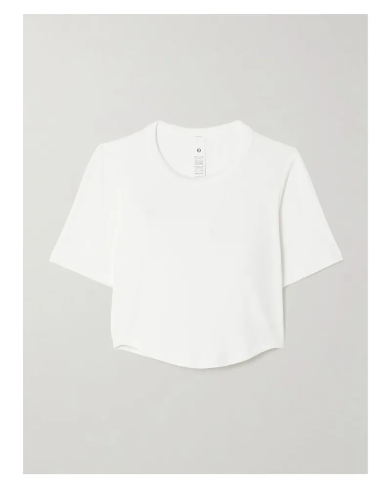 LULULEMON Hold Tight Verkürztes T-shirt Aus Lenzing™-modal-jersey Mit Stretch-anteil - Weiß Weiß