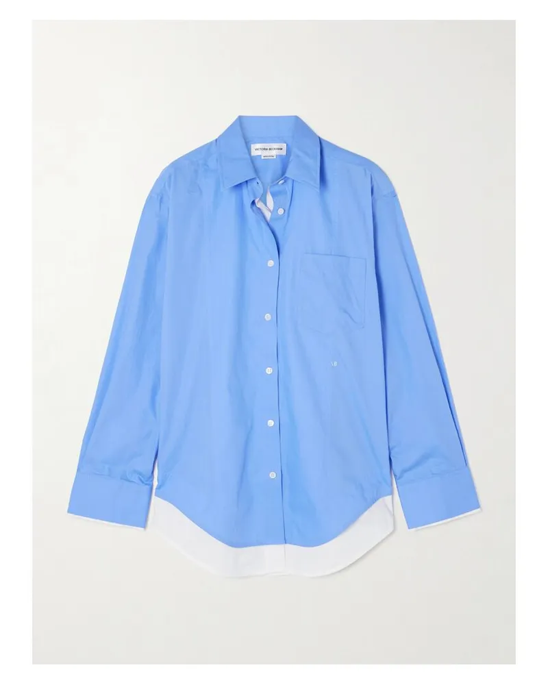 Victoria Beckham Mehrlagiges Hemd Aus Baumwollpopeline - Blau Blau