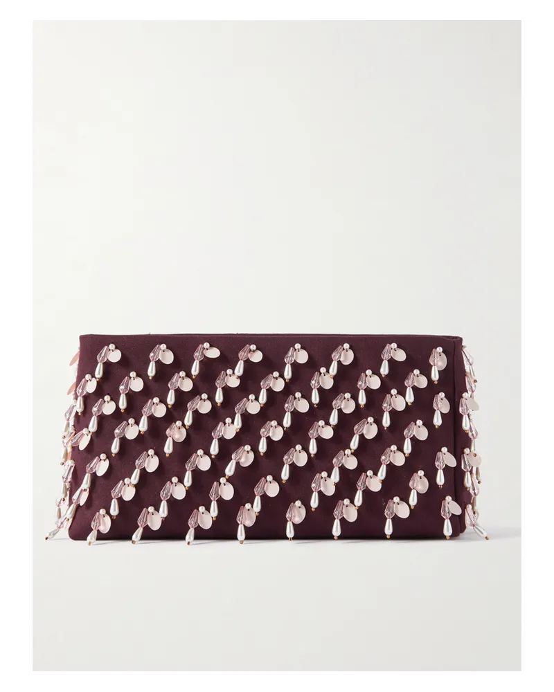 Dries van Noten Clutch aus Baumwoll-gabardine Braun